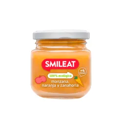 Smileat tarrito manzana, naranja y zanahoria 130gr