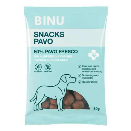 Binu Snack para perros pavo 60gr.