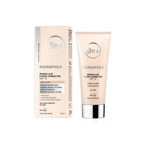 Be+ Energifique maquillaje fluido corrector tono claro 40ml