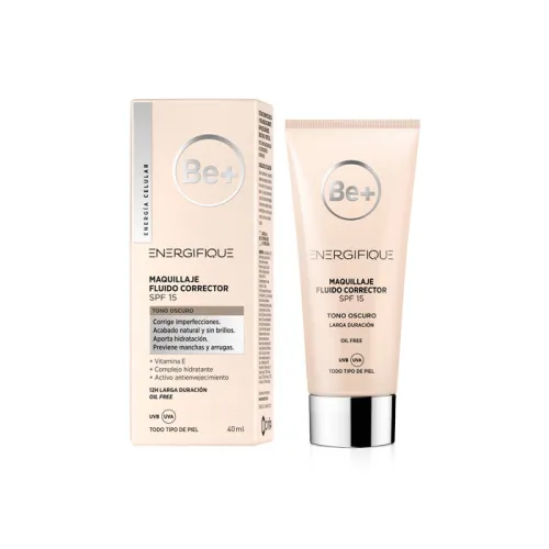 Be+ Energifique maquillaje fluido corrector tono oscuro 40ml